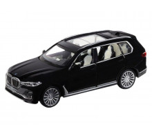 Машина "АВТОПАНОРАМА" BMW X7, черный, 1/32, свет, звук, инерция, в/к 17,5*13,5*9 см