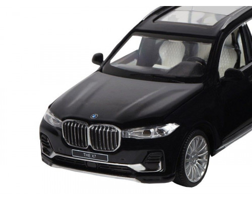 Машина АВТОПАНОРАМА BMW X7, черный, 1/32, свет, звук, инерция, в/к 17,5*13,5*9 см