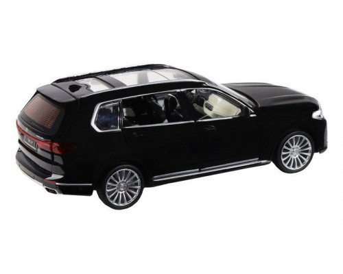 Машина АВТОПАНОРАМА BMW X7, черный, 1/32, свет, звук, инерция, в/к 17,5*13,5*9 см