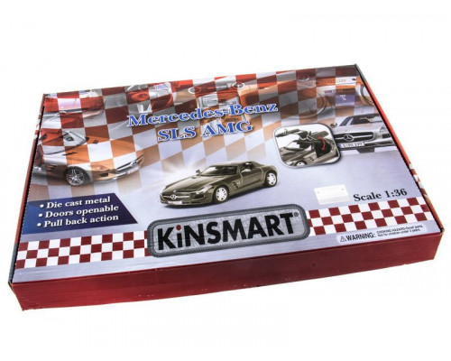 Машина Kinsmart MERCEDES-BENZ SLS AMG инерция (1/12шт.) 1:36 б/к