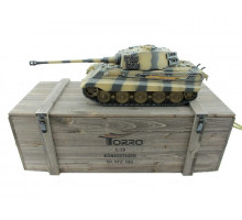 Радиоуправляемый танк Torro King Tiger 1/16, откат ствола (для ИК боя) V3.0 2.4G RTR