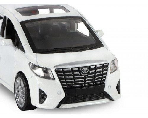 Машина АВТОПАНОРАМА Toyota Alphard, белый, 1/43, инерция, откр. двери, в/к 17,5*12,5*6,5 см