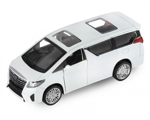 Машина АВТОПАНОРАМА Toyota Alphard, белый, 1/43, инерция, откр. двери, в/к 17,5*12,5*6,5 см