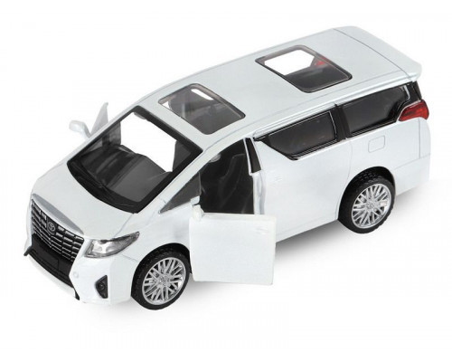 Машина АВТОПАНОРАМА Toyota Alphard, белый, 1/43, инерция, откр. двери, в/к 17,5*12,5*6,5 см