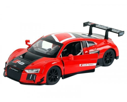 Машина АВТОПАНОРАМА Audi R8 LMS, красный, 1/24, свет, звук, в/к 24,5*12,5*10,5 см