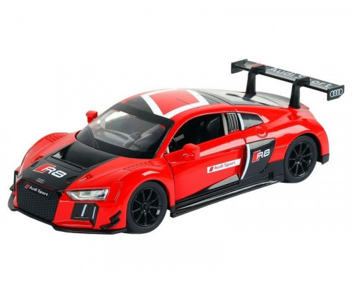 Машина АВТОПАНОРАМА Audi R8 LMS, красный, 1/24, свет, звук, в/к 24,5*12,5*10,5 см