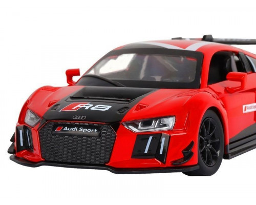 Машина АВТОПАНОРАМА Audi R8 LMS, красный, 1/24, свет, звук, в/к 24,5*12,5*10,5 см