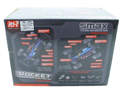 Радиоуправляемый шорт-корс Remo Hobby Rocket Brushless (красный) 4WD 2.4G 1/16 RTR