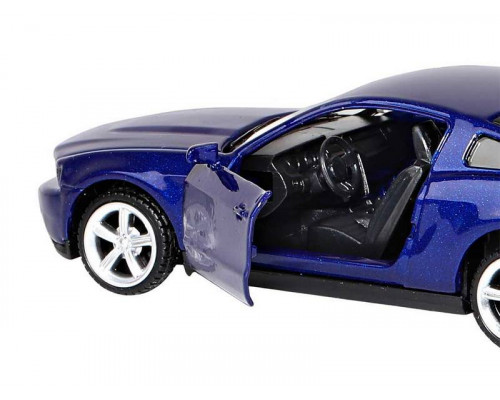 Машина АВТОПАНОРАМА Ford Mustang GT, синий, 1/43, инерция, откр. двери, в/к 17,5*12,5*6,5 см