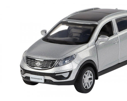 Машина АВТОПАНОРАМА KIA SPORTAGE R, серебряный, 1/39, инерция, в/к 17,5*12,5*6,5 см