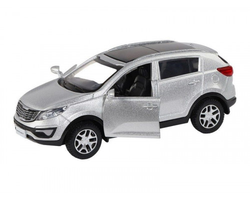 Машина АВТОПАНОРАМА KIA SPORTAGE R, серебряный, 1/39, инерция, в/к 17,5*12,5*6,5 см