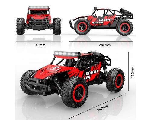 Радиоуправляемый внедорожник Volantex RC Desert King красный 2WD 2.4G 1/16 RTR