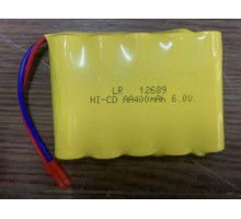 Аккумулятор Ni-Cd 400mAh, 6V, JST для Huina 1510, 1520, 1530, 1540, 1586