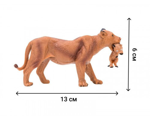 Набор фигурок животных MASAI MARA MM201-006 серии Мир диких животных: Семья львов, 6 пр.