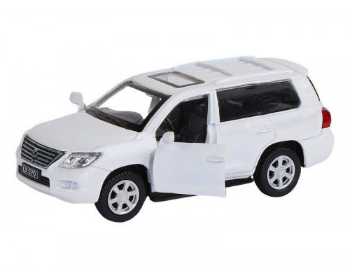 Машина АВТОПАНОРАМА Lexus LX570, белый, 1/43, инерция, в/к 17,5*12,5*6,5 см