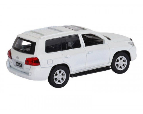 Машина АВТОПАНОРАМА Lexus LX570, белый, 1/43, инерция, в/к 17,5*12,5*6,5 см