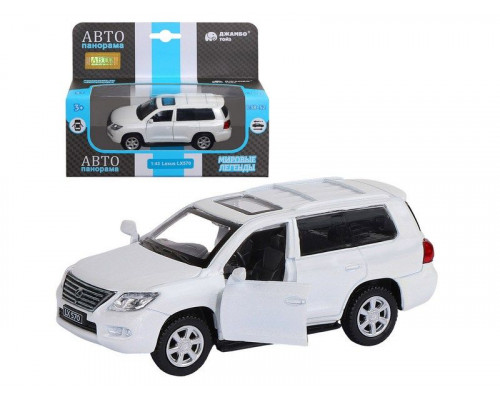 Машина АВТОПАНОРАМА Lexus LX570, белый, 1/43, инерция, в/к 17,5*12,5*6,5 см