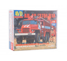 Сборная модель AVD Пожарная цистерна АЦ-40(375)Ц1А, 1/43