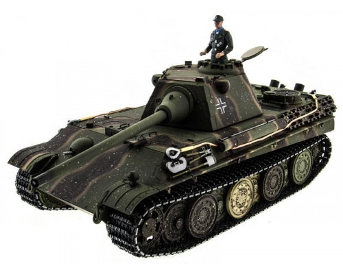 Р/У танк Taigen 1/16 Panther type F (Германия) HC вер., башня 360, подшипники в ред., V3 2.4G RTR