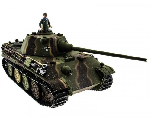 Р/У танк Taigen 1/16 Panther type F (Германия) HC вер., башня 360, подшипники в ред., V3 2.4G RTR