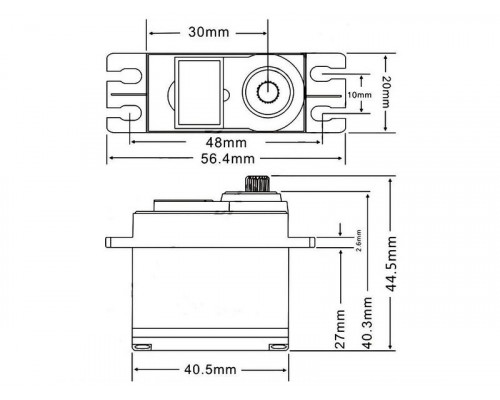 Сервомашинка цифровая JX Servo PDI-4806HB (48.5г/6.21/0.12/6V) стандартная