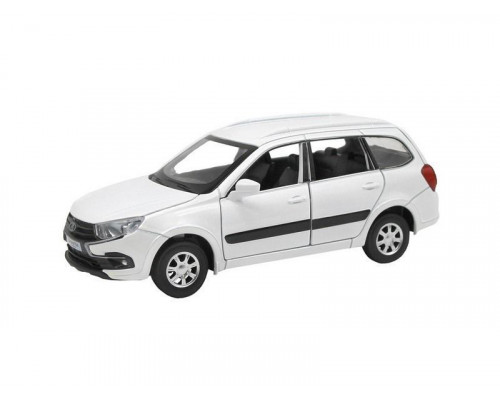 Машина АВТОПАНОРАМА LADA GRANTA CROSS, белый, 1/24, свет, звук, инерция, в/к 24,5*12,5*10,5 см