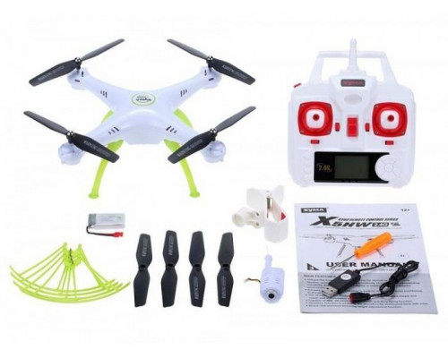 Р/У квадрокоптер Syma X5HW (белый) с FPV трансляцией Wi-Fi, барометр 2.4G RTF