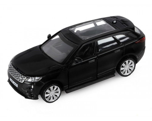 Машина АВТОПАНОРАМА Land Rover Range Rover Velar, черный, 1/42, инерция, в/к 17,5*12,5*6,5 см