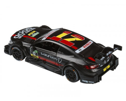 Машина АВТОПАНОРАМА Mercedes-AMG C 63 DTM, черный, 1/42, инерция, откр двери, в/к 17,5*12,5*6,5