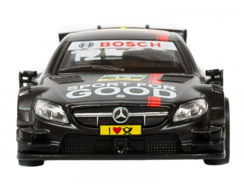 Машина АВТОПАНОРАМА Mercedes-AMG C 63 DTM, черный, 1/42, инерция, откр двери, в/к 17,5*12,5*6,5