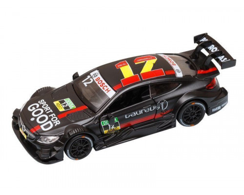 Машина АВТОПАНОРАМА Mercedes-AMG C 63 DTM, черный, 1/42, инерция, откр двери, в/к 17,5*12,5*6,5