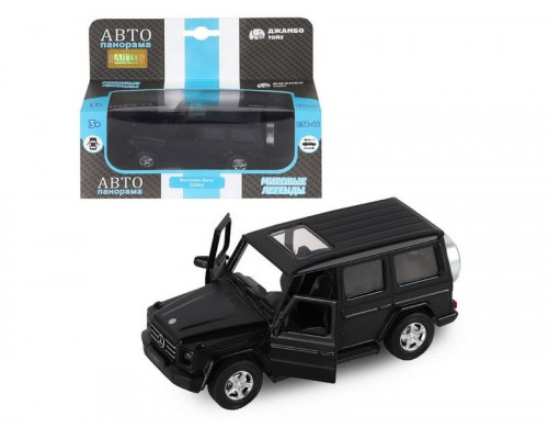 Машина АВТОПАНОРАМА Mercedes-Benz G350d, черный, 1/42, инерция, откр. двери, в/к 17,5*12,5*6,5 см