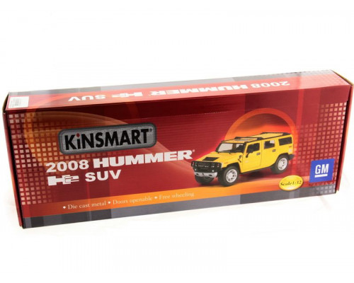 Машина Kinsmart 1:32 2008 Huммer H2 SUV (1/6шт.) б/к