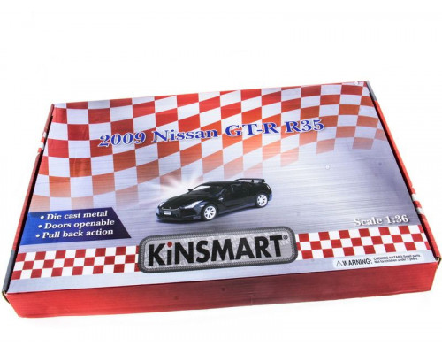 Машина Kinsmart 1:36 Nissan GT-R R35 инерция (1/12шт.) б/к