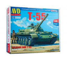 Сборная модель AVD Средний танк Т-55, 1/43