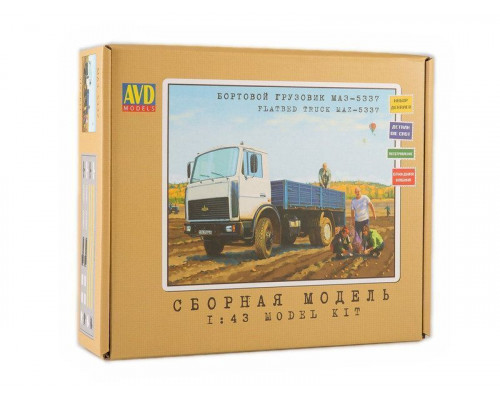 Сборная модель AVD МАЗ-5337 бортовой, 1/43