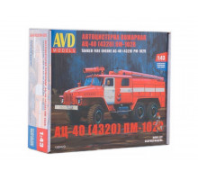 Сборная модель AVD Пожарная цистерна АЦ-40 (4320) ПМ-102В, 1/43