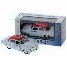 Машина "АВТОПАНОРАМА" инерц.ГАЗ-21 (такси) 1/43, в/к 14*7*5,5 см