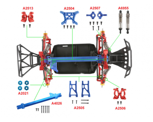 Алюминиевые амортизаторы для Remo Hobby 1/16