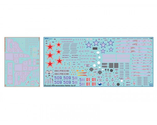 Сборная модель ZVEZDA Российский многофункциональный истребитель пятого поколения Су-57, 1/48
