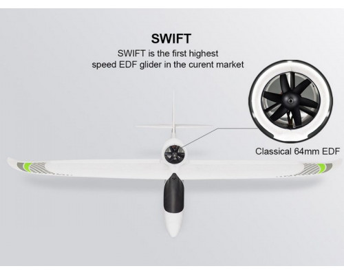 Радиоуправляемый планер Top RC Swift (EDF Power System) 1200мм 2.4G 4-ch LiPo RTF