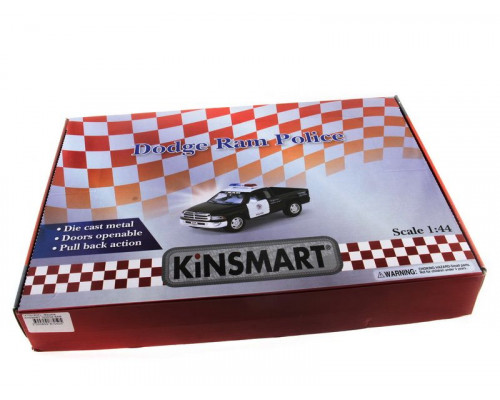 Машина Kinsmart 1:44 Dodge RAM Police инерция (1/12шт.) б/к