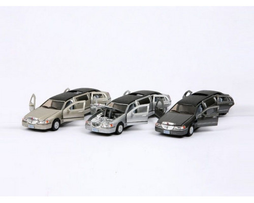 Машина Kinsmart Lincoln Town Car Stretch Limousine инерция (1/6шт.) 1:38 б/к