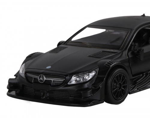 Машина АВТОПАНОРАМА Mercedes-AMG C 63 DTM, черный матовый, 1/43, инерция, в/к 17,5*12,5*6,5 см