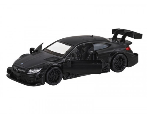 Машина АВТОПАНОРАМА Mercedes-AMG C 63 DTM, черный матовый, 1/43, инерция, в/к 17,5*12,5*6,5 см