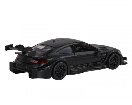 Машина АВТОПАНОРАМА Mercedes-AMG C 63 DTM, черный матовый, 1/43, инерция, в/к 17,5*12,5*6,5 см