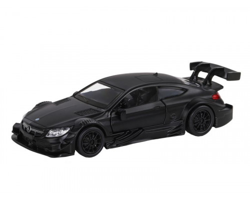 Машина АВТОПАНОРАМА Mercedes-AMG C 63 DTM, черный матовый, 1/43, инерция, в/к 17,5*12,5*6,5 см