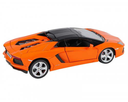 Машина АВТОПАНОРАМА Lamborghini Aventador Roadster, оранжевый, 1/24, в/к 24,5*12,5*10,5 см