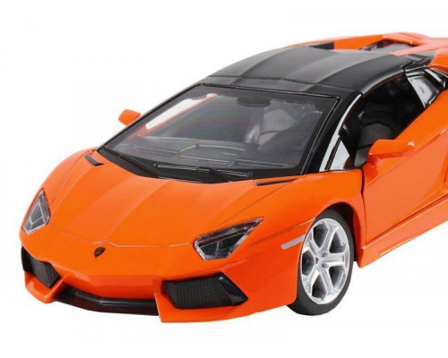 Машина АВТОПАНОРАМА Lamborghini Aventador Roadster, оранжевый, 1/24, в/к 24,5*12,5*10,5 см