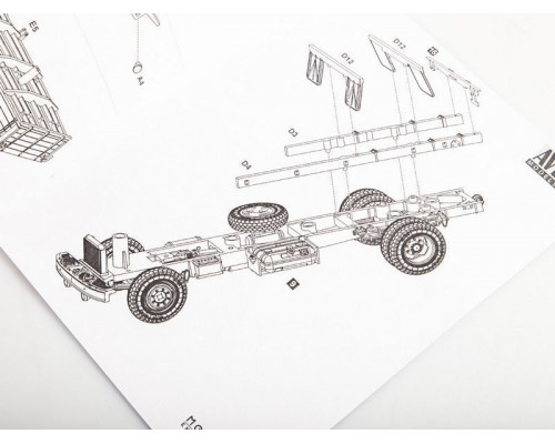 Сборная модель AVD Бортовой автомобиль ЗИЛ-130Г, 1/43